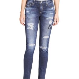 AG Adriano Goldschmied NWT Digital Luxe Denim Legging Jeans In Weber Size 28R